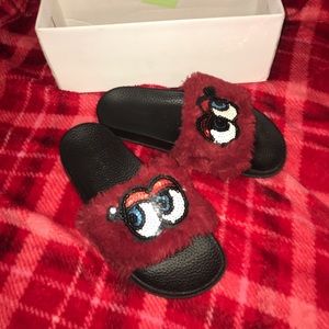 Burgundy slides